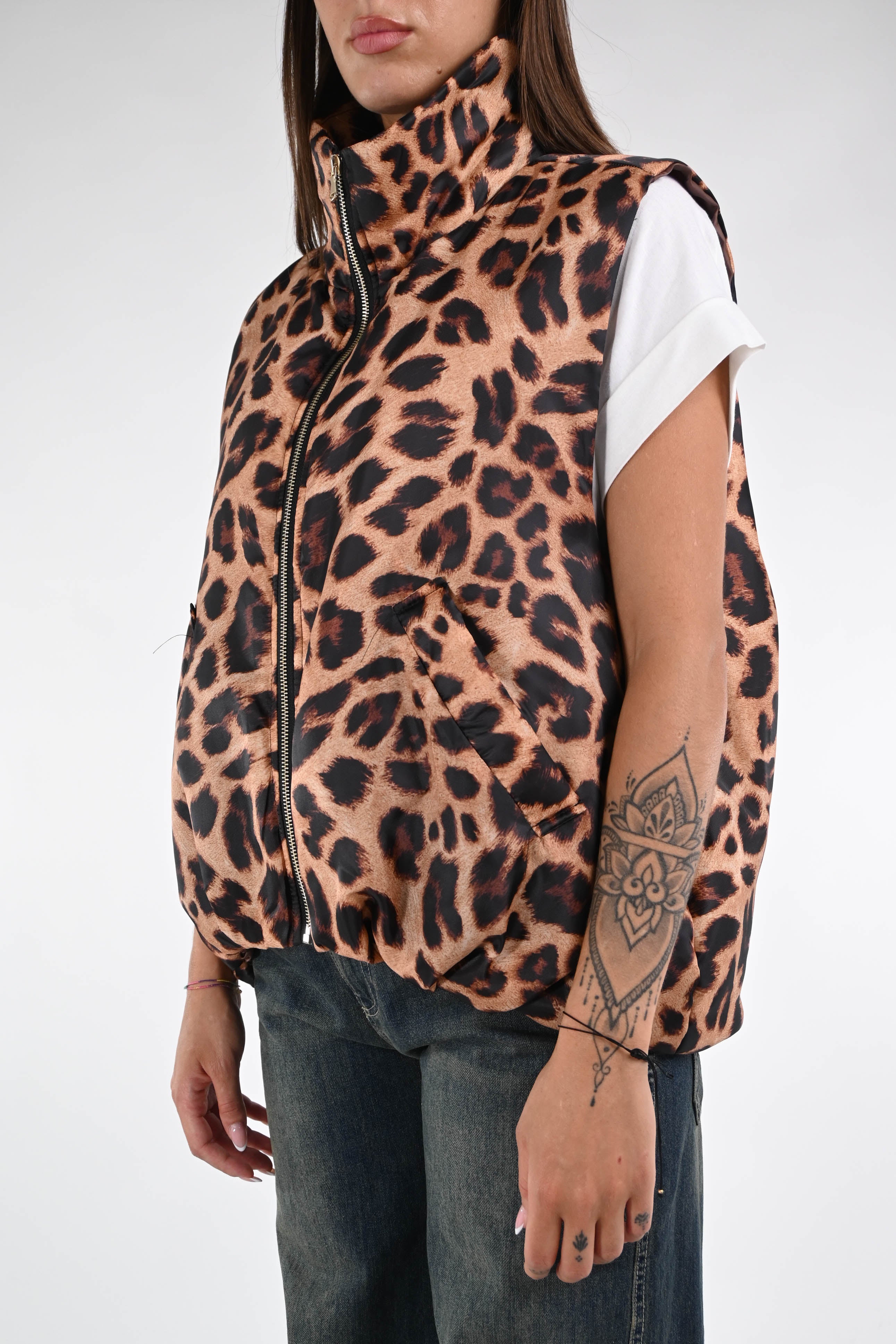 Gilet Vicolo Maglione Vicolo Amore VICOLO GILET IMBOTTITO MACULATO