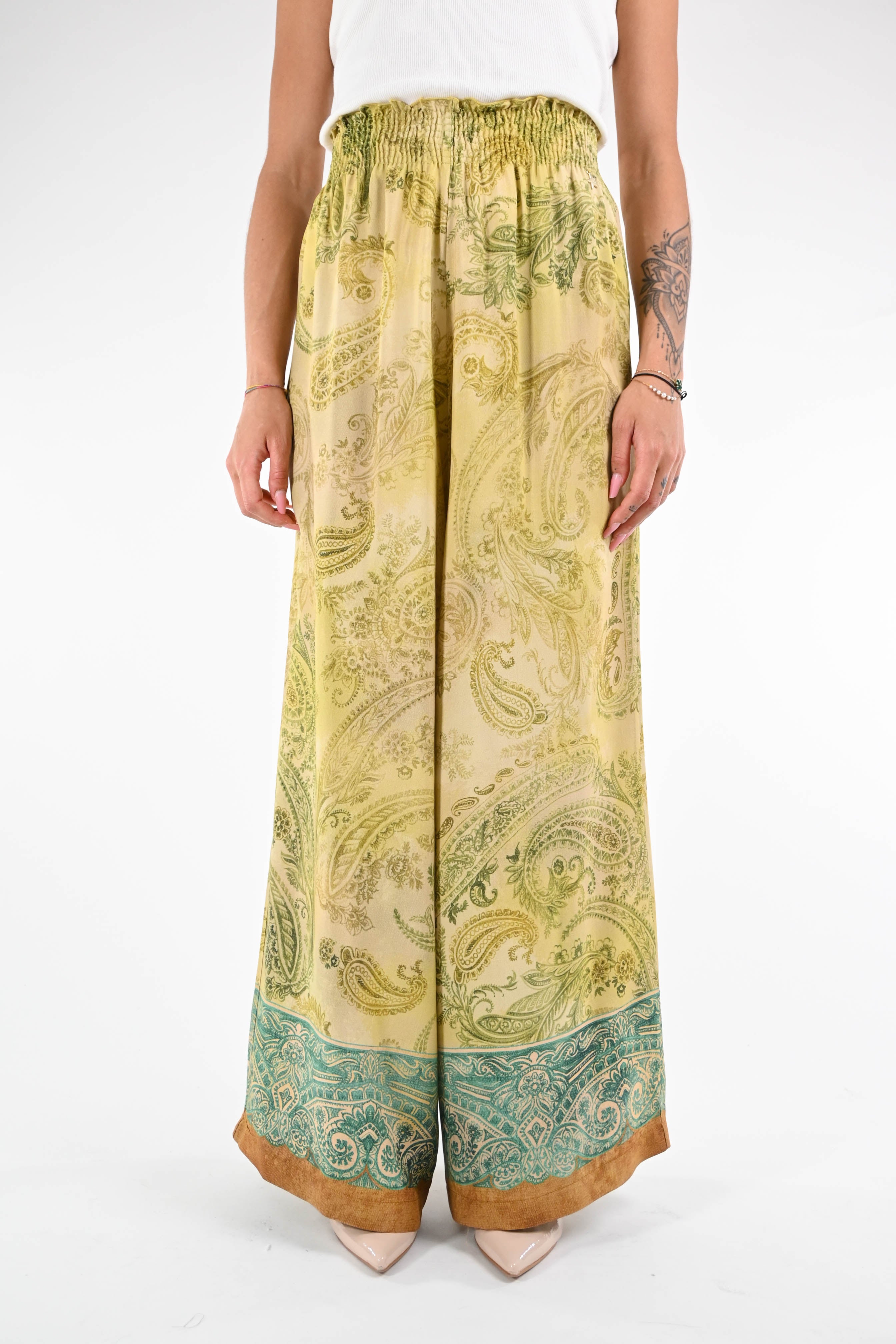 SOUVENIR PANTALONE FLUIDO FANTASIA DAMASCATA – Bros'