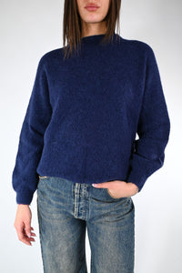 B LOVE - MAGLIA BABY ALPACA MANICA LUNGA ART.SOFT/1013 - BLU