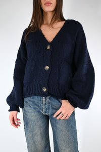 HAVEONE - CARDIGAN OVER ART.JIT-P020 - BLU