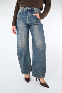 RECUPERO - JEANS EGG-FIT CON RIPRESE ART.ROBI - LAVAGGIO AL THE'
