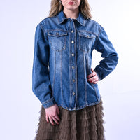 HAVEONE - CAMICIA DENIM SFIANCATA ART.CGZ-Q075 - LAVAGGIO MEDIO
