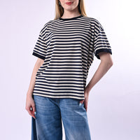 TENSIONE IN - T-SHIRT A RIGHE CON PROFILO ART.26M4893/B - BLU