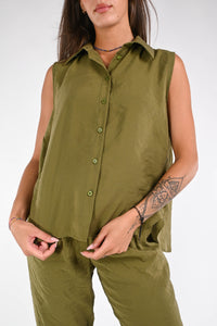 HAVEONE - CAMICIA SVASATA MODAL ART.CPA-N431 - MILITARE