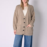 VICOLO - CARDIGAN OVER MISTO LANA ART.3AC3040/T -TAUPE