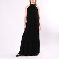 HAVEONE - TOP SCOLLO AMERICANA IN VISCOSA ART. RIA-Q317/N - NERO
