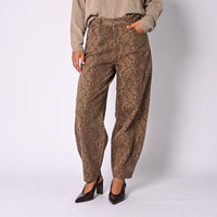 HAVEONE - PANTALONE BULL DENIM BALLOON STAMPA PITONE ART.PSB-R193/P