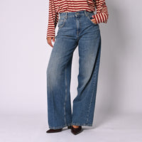 VICOLO - JEANS PALAZZO MODELLO MIA LAVAGGIO MEDIO ART.DAC5217/J - JENAS