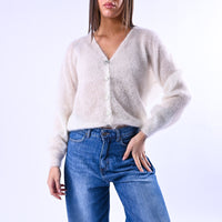B LOVE - CARDIGAN KID MOHAIR EXTRALIGHT ART.2507 - PANNA