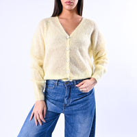 B LOVE - CARDIGAN KID MOHAIR EXTRALIGHT ART.2507 - GIALLO
