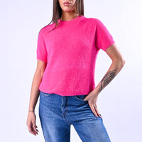 B LOVE - MAGLIA BABY ALPACA MANICA CORTA ART.SOFT/1012 - FUXIA