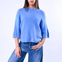 B LOVE - MAGLIA ALPACA OVER ART.COCCOLA/1038 - INDACO