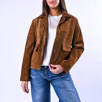 RECUPERO - GIACCA SCAMOSCIATA A SCATOLA ART.GB2325 - CUOIO