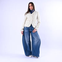 TENSIONE IN - GIACCA CHANEL SFRANGIATA ART.26B3798 - PANNA