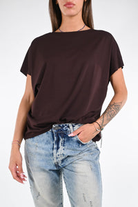 B LOVE - T-SHIRT TAGLIO VIVO ART.11369 - MORO