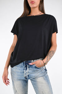 B LOVE - T-SHIRT TAGLIO VIVO ART.11369 - NERO