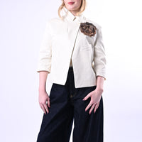 SOUVENIR - GIACCA COREANA MANICA 3/4 ART.M39F1162 - PANNA