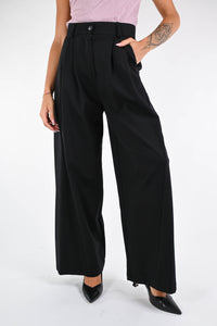 GOLD - PANTALONE BALOON PUNTO MILANO ART.17850/4594 - NERO