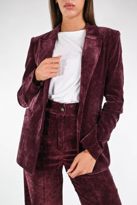 GOLD - GIACCA COLLO LANCIA VELLUTO LISCIO ART.37767/4612- BORDEAUX