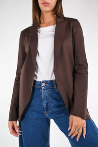 GOLD - GIACCA EASY TAGLIO VIVO PUNTO MILANO ART.37478/4604 - MORO