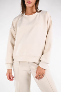 B LOVE - FELPA OVER SCUBA ART.10252 - BEIGE