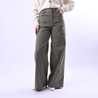 RECUPERO - PANTALONE PALAZZO FLY BULL DENIM ART.VLP1081 - ACID WASH VERDE