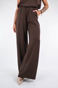 HAVEONE - PANTALONE BAGGY ART.PMA-N525 - CIOCCOLATO