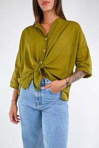 HAVEONE - CAMICIA COREANA CON NODO ART.CFL-N100 - OLIO