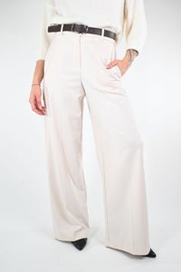 MOTEL - PANTALONE PALAZZO POLIVISCOSA ART.26P1337 - PANNA