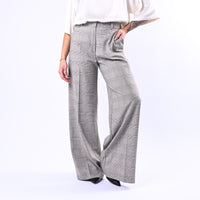 GOLD - PANTALONE PALAZZO PRINCIPE DI GALLES ART.17206/4713 - FANGO