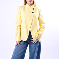 HAVEONE - GIACCA COREANA BOTTONI SPOSTATI ART.JMN-Q090 - GIALLO