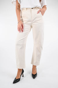 RECUPERO - PANTALONE BAGGY BULL DENIM ART.202502 - PANNA