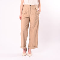 VICOLO - PANTALONE POPELINE DRITTO CON PENCES ART. TAB2001/D - DESERTO