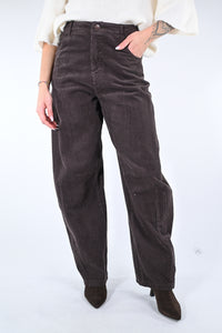 RECUPERO - PANTALONE BALLOON IN VELLUTO ART.30463/L - MORO