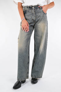 HAVEONE - JEANS MOD.BELLA CON STRASS ART.PLS-P010 - LAVAGGIO CHIARO