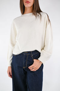 HAVEONE - MAGLIA GIROCOLLO PAILLETTES ART.MNC-P060 - PANNA