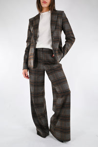 HAVEONE - GIACCA SLIM FLANELLA ART.JMI-P104 - CHECK MORO/TABACCO