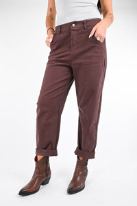 RECUPERO - PANTALONE BAGGY IN GABARDINA ART.30325 - MORO