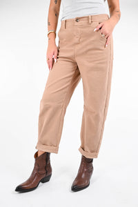 RECUPERO - PANTALONE BAGGY IN GABARDINA ART.30325 - BEIGE