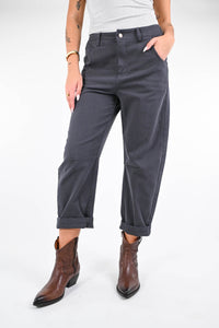 RECUPERO - PANTALONE BAGGY IN GABARDINA ART.30325 - GRIGIO