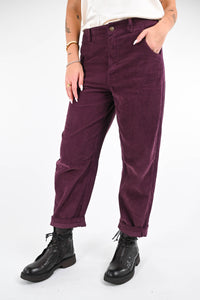 RECUPERO - PANTALONE BAGGY IN VELLUTO ART.30325/V - BORDEAUX