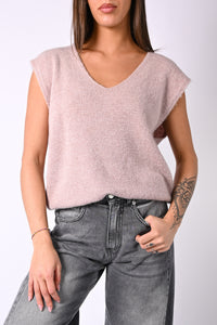 B LOVE - GILET OVER MODELLO SPRING SCOLLO V ART.8802 - CASHA'