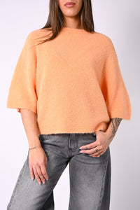 B LOVE - MAGLIA ALPACA OVER ART.COCCOLA/1038 - ARANCIONE