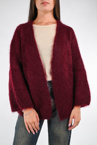 B LOVE - CARDIGAN OVER KID MOHAIR ART. HH24209 - BORDEAUX