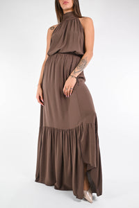 HAVEONE- COMPLETO TOP + GONNA LUNGA ART.HAD-N018 - MORO