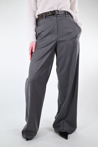 MOTEL - PANTALONE PALAZZO POLIVISCOSA ART.26P1337 - GRIGIO