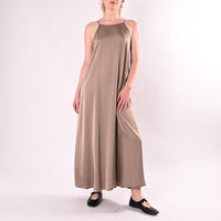 HAVEONE - ABITO IN SATIN SCOLLO V DIETRO ART.AWG-Q021/S - SABBIA
