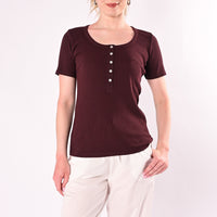 HAVEONE - T-SHIRT SERAFINO A COSTINE MANICA CORTA ART. MJS-Q166/F - FICO