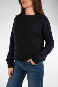 B LOVE - MAGLIA BABY ALPACA MANICA LUNGA ART.SOFT/1013 - NERO