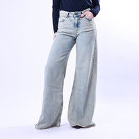 RECUPERO - JEANS FLAIR FLUIDO IN TENCEL ART.CUBIK - LAVAGGIO BLEACH